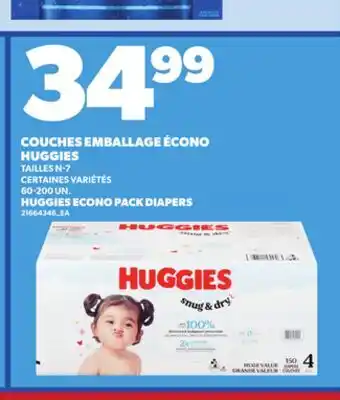 Provigo COUCHES EMBALLAGE ÉCONO HUGGIES, TAILLES N-7, 60-200 UN offer