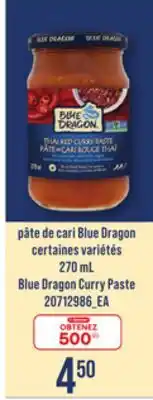 Provigo BLUE DRAGON CURRY PASTE, 270 ML offer