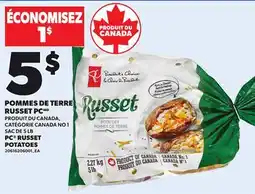 Provigo PC RUSSET POTATOES, SAC DE 5 LB offer