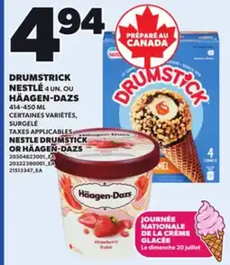 Provigo NESTLE DRUMSTICK, 4 UN. OR HÄAGEN-DAZS, 414-450 ML offer