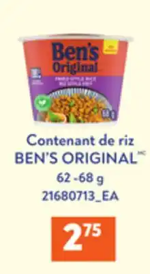 Provigo CONTENANT DE RIZ BEN'S ORIGINAL, 62 -68 G offer