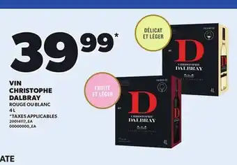 Provigo VIN CHRISTOPHE DALBRAY, 4 L offer