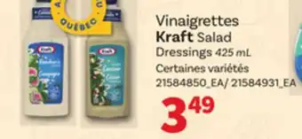 Provigo KRAFT SALAD DRESSINGS, 425 ML offer