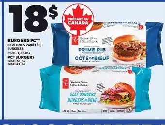 Provigo PC BURGERS, 568 G-1,36 KG offer
