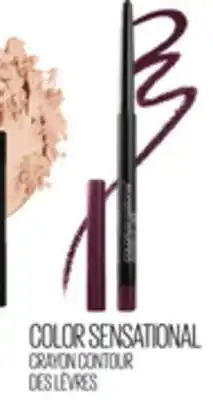 Uniprix MAYBELLINE NEW YORK COLOR SENSATIONAL CRAYON CONTOUR/DES LÈVRES offer