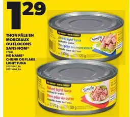 Provigo NO NAME CHUNK OR FLAKE LIGHT TUNA, 170 G offer