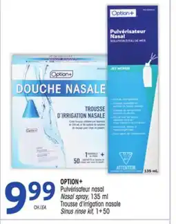 Uniprix OPTION+ Pulvérisateur nasal, Trousse d'irrigation nasale/Nasal spray, Sinus rinse kit offer