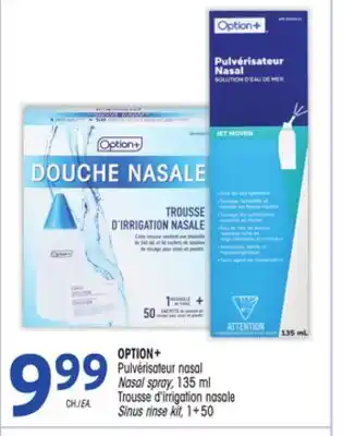 Uniprix OPTION+ Pulvérisateur nasal, Trousse d'irrigation nasale/Nasal spray, Sinus rinse kit offer