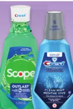 Uniprix CREST, CREST SCOPE Rince-bouches sélectionnés / Selected mouthwashes offer