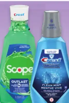 Uniprix CREST, CREST SCOPE Rince-bouches sélectionnés / Selected mouthwashes offer