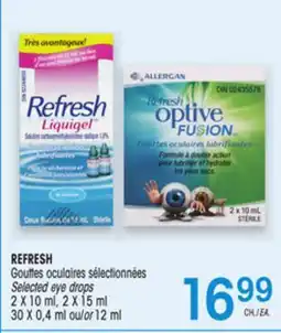 Uniprix REFRESH Gouttes oculaires sélectionnées/Selected eye drops offer