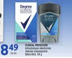Uniprix DEGREE CLINICAL PROTECTION Antisudoriques sélectionnés/Selected antiperspirants offer