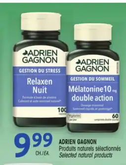 Uniprix ADRIEN GAGNON Produits naturels sélectionnés/Selected natural products offer