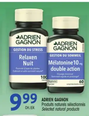Uniprix ADRIEN GAGNON Produits naturels sélectionnés/Selected natural products offer