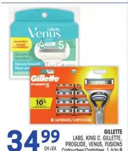 Uniprix GILLETTE LABS, KING C. GILLETTE, PROGLIDE, VENUS, FUSION5 Cartouches/Cartridges offer