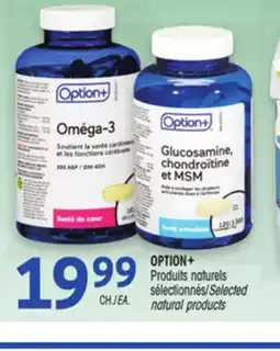 Uniprix OPTION+ Produits naturels sélectionnés/Selected natural products offer