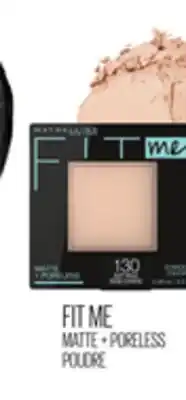 Uniprix MAYBELLINE NEW YORK FIT ME MATTE + PORELESS POUDRE Maquillage sélectionné/Selected makeup products offer