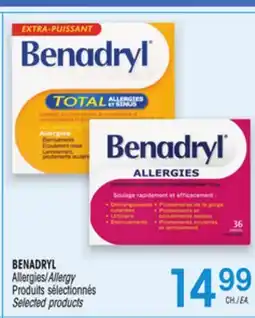 Uniprix BENADRYL Allergies/Allergy Produits sélectionnés/Selected products offer