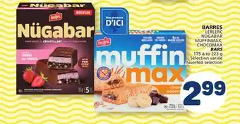 Marché Bonichoix LERLERC NÜGABAR MUFFINMAX, CHOCOMAX BARS offer