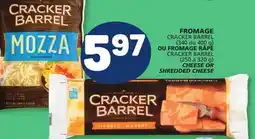 Marché Bonichoix CRACKER BARREL (340 or 400 g) or CRACKER BARREL (250 à 320 g) CHEESE OR SHREDDED CHEESE offer