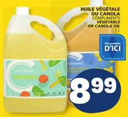 Marché Bonichoix COMPLIMENTS VEGETABLE OR CANOLA OIL offer