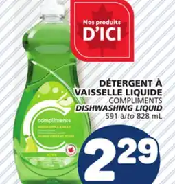 Marché Bonichoix COMPLIMENTS DISHWASHING LIQUID offer