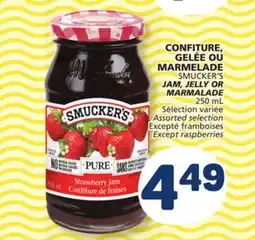 Marché Bonichoix SMUCKER'S JAM, JELLY OR MARMALADE offer