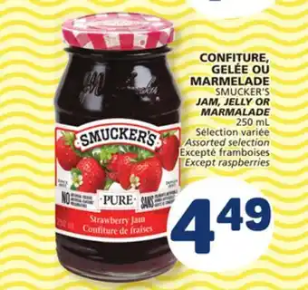 Marché Bonichoix SMUCKER'S JAM, JELLY OR MARMALADE offer