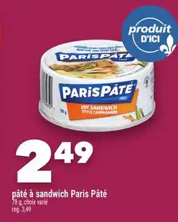 Marche Ami PÂTÉ À SANDWICH PARIS PÂTÉ offer