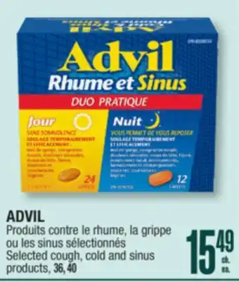 Jean Coutu ADVIL Selected cough, cold and sinus products offer