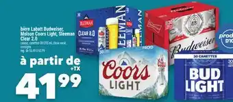 Marche Ami BIÈRE LABATT BUDWEISER, MOLSON COORS LIGHT, SLEEMAN CLEAR 2.0 offer