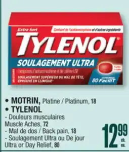 Jean Coutu MOTRIN, TYLENOL offer
