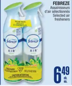 Jean Coutu FEBREZE Selected air fresheners offer