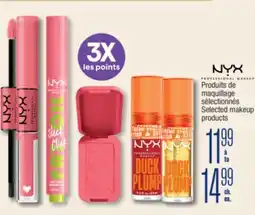 Jean Coutu NYX Selected makeup products offer