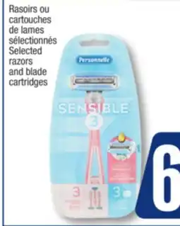 Jean Coutu PERSONNELLE Selected razors and blade cartridges offer
