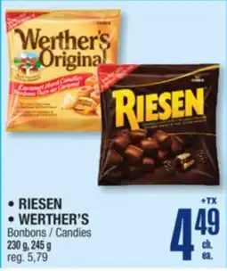 Jean Coutu RIESEN, WERTHER'S Candies offer