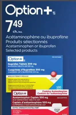 Proxim OPTION+ Acetaminophen or ibuprofen Selected products offer