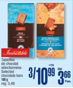 Jean Coutu IRRESISTIBLE Selected chocolate bars offer