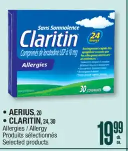 Jean Coutu AERIUS, CLARITIN Allergy Selected products offer