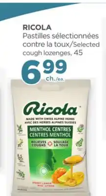 Proxim RICOLA Selected cough lozenges offer