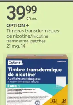 Proxim OPTION + Nicotine transdermal patches offer