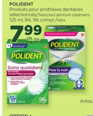 Proxim POLIDENT Selected denture cleansers offer