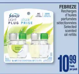 Jean Coutu FEBREZE Selected scented oil refills offer