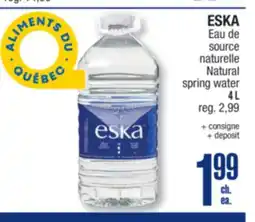 Jean Coutu ESKA Natural spring water offer