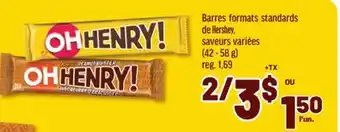 Jean Coutu Reeses Barres formats standards offer