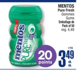 Jean Coutu MENTOS Pure Fresh Gums offer