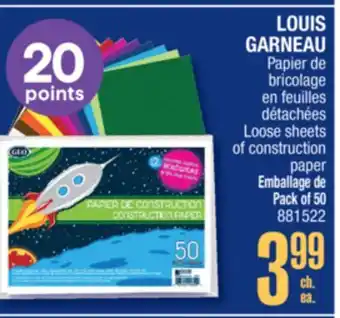 Jean Coutu LOUIS GARNEAU Papier de bricolage en feuilles détachées offer