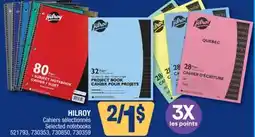 Jean Coutu HILROY Selected notebooks offer