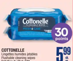 Jean Coutu COTTONELLE Flushable cleaning wipes offer