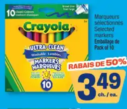 Jean Coutu CRAYOLA Selected markers offer